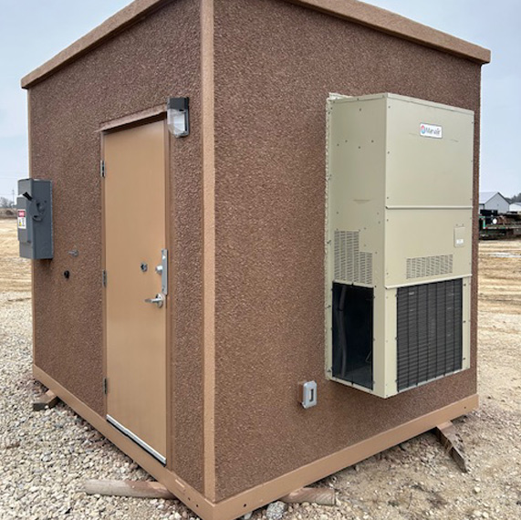 Newly Reconditioned 2008 9x11 Miller Concrete Communication Building With New 3-Ton HVAC