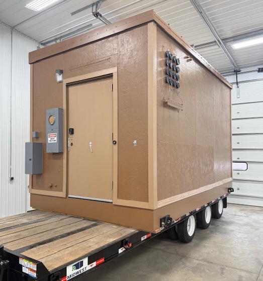 Newly refurbished 2012 Sabre 10x16 lightweight concrete communication building for sale